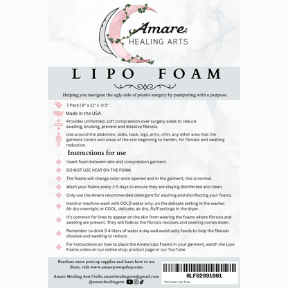 lipo foams to reduce swelling and get rid of lumps after plastic surgery